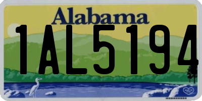 AL license plate 1AL5194