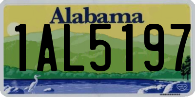 AL license plate 1AL5197