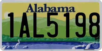 AL license plate 1AL5198