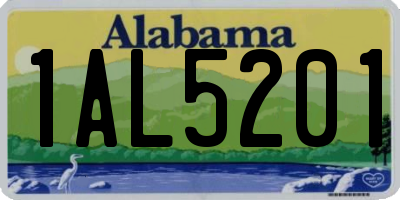 AL license plate 1AL5201