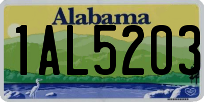 AL license plate 1AL5203
