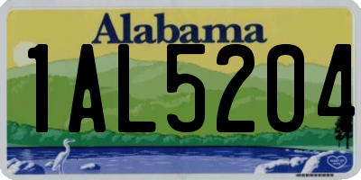 AL license plate 1AL5204
