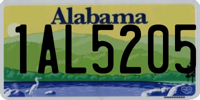 AL license plate 1AL5205