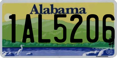 AL license plate 1AL5206