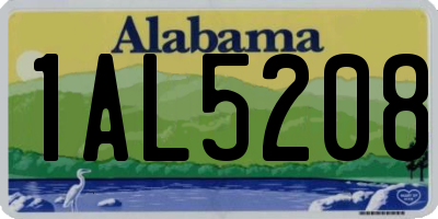 AL license plate 1AL5208