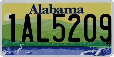 AL license plate 1AL5209
