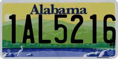 AL license plate 1AL5216