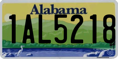 AL license plate 1AL5218