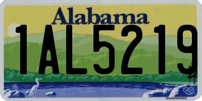 AL license plate 1AL5219