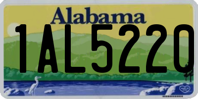 AL license plate 1AL5220