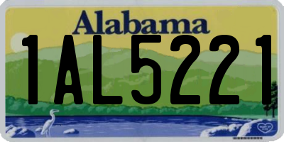 AL license plate 1AL5221