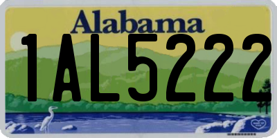 AL license plate 1AL5222
