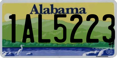 AL license plate 1AL5223