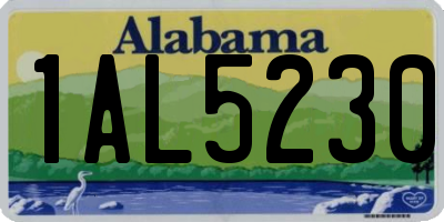AL license plate 1AL5230
