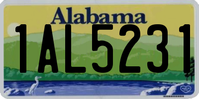 AL license plate 1AL5231