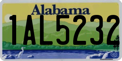 AL license plate 1AL5232