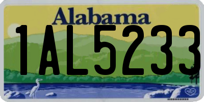 AL license plate 1AL5233