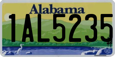 AL license plate 1AL5235