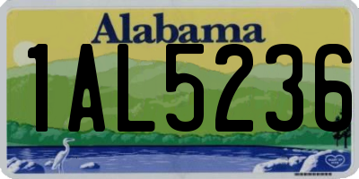 AL license plate 1AL5236