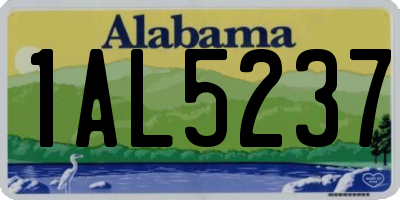 AL license plate 1AL5237