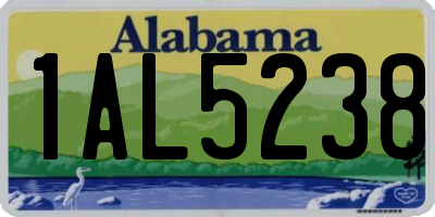 AL license plate 1AL5238