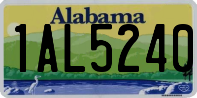 AL license plate 1AL5240