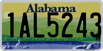 AL license plate 1AL5243