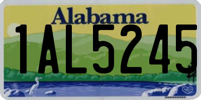 AL license plate 1AL5245