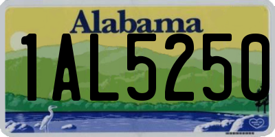 AL license plate 1AL5250