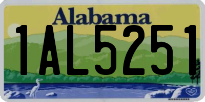 AL license plate 1AL5251
