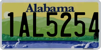 AL license plate 1AL5254