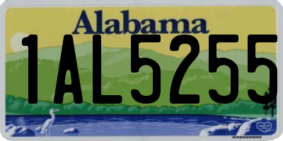 AL license plate 1AL5255