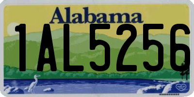 AL license plate 1AL5256