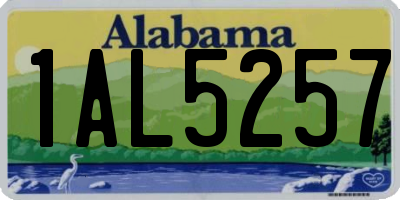 AL license plate 1AL5257