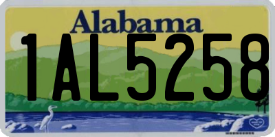 AL license plate 1AL5258