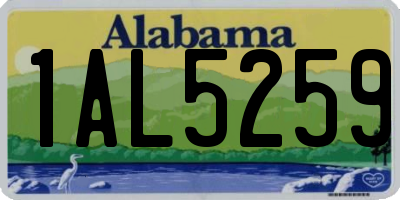 AL license plate 1AL5259