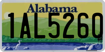 AL license plate 1AL5260