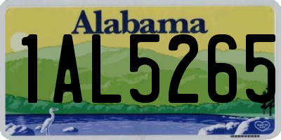AL license plate 1AL5265