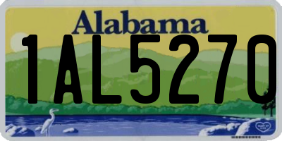 AL license plate 1AL5270