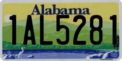 AL license plate 1AL5281