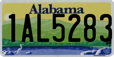 AL license plate 1AL5283