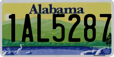 AL license plate 1AL5287