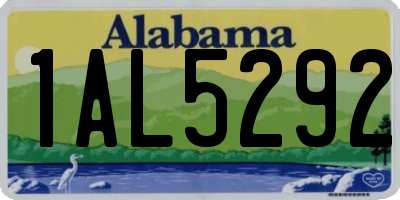 AL license plate 1AL5292