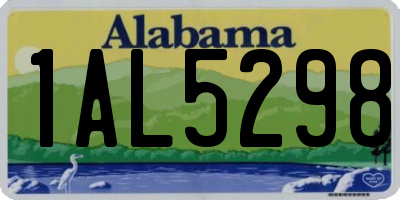 AL license plate 1AL5298