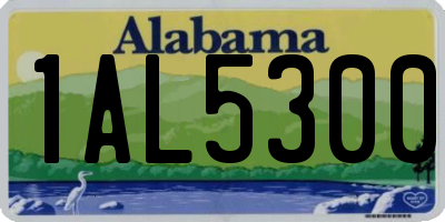 AL license plate 1AL5300