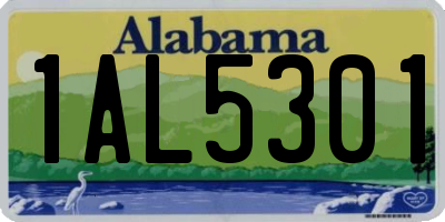 AL license plate 1AL5301