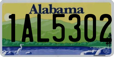 AL license plate 1AL5302