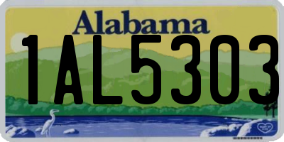 AL license plate 1AL5303