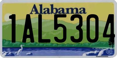 AL license plate 1AL5304