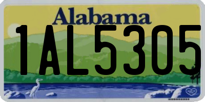 AL license plate 1AL5305